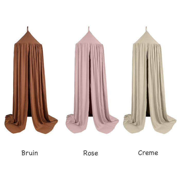 Mosquitera Rosa 270 cm - Mosquitera para bebé - Algodón - Poliéster - Dosel - Mosquitera infantil - Velo para bebé - Tienda de cuna