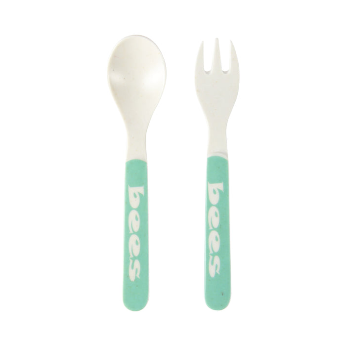 Bamboe kinderservies set 5 delig – Kinderbord – Magnetron bestendig - Eetset – Baby drinkbeker - BPA vrij – Bij