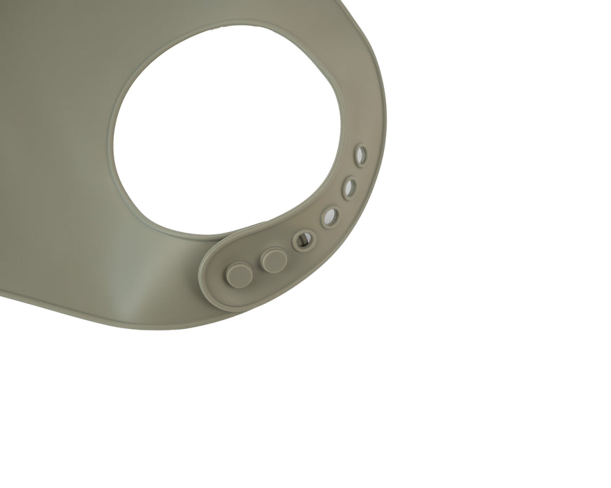 Siliconen slabbetje met opvangbakje - Groen - 23 CM