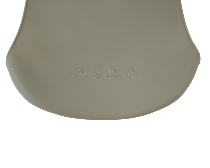 Siliconen slabbetje met opvangbakje - Groen - 23 CM