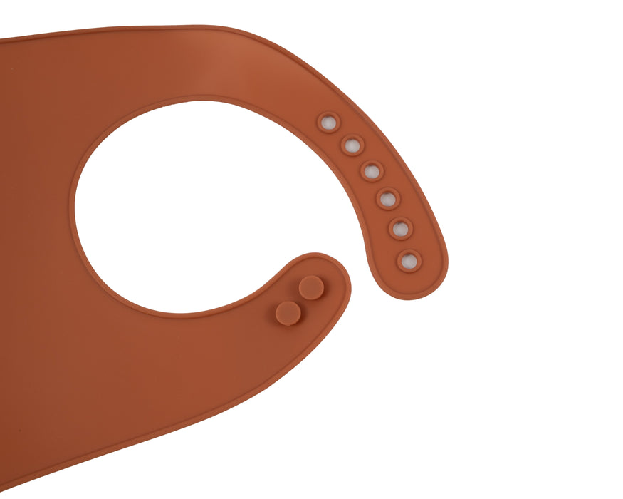 Siliconen slabbetje met opvangbakje - Oranje - 23 CM