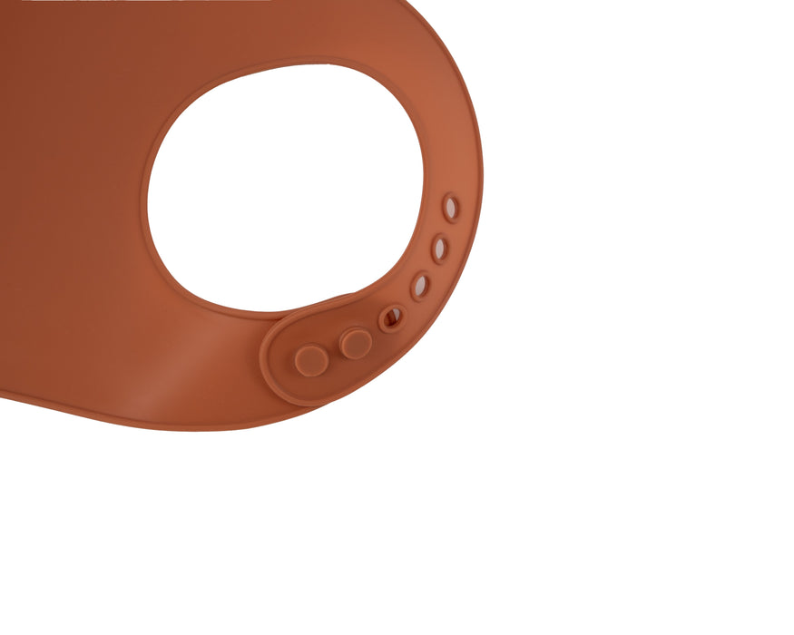 Siliconen slabbetje met opvangbakje - Oranje - 23 CM