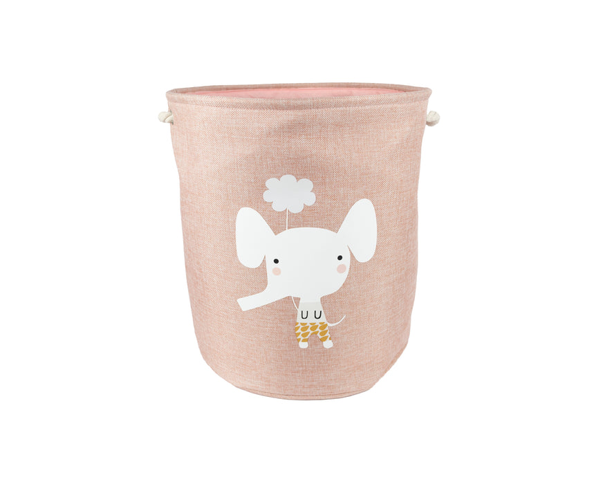 Speelgoedmand kinderen – Opbergmand babykamer - Rose olifant - 45 L