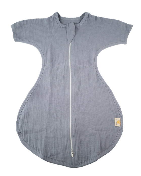 Slaapzak met mouwen – Hydrofiele slaapzak - Grijs – 0-6 maanden – 70 CM