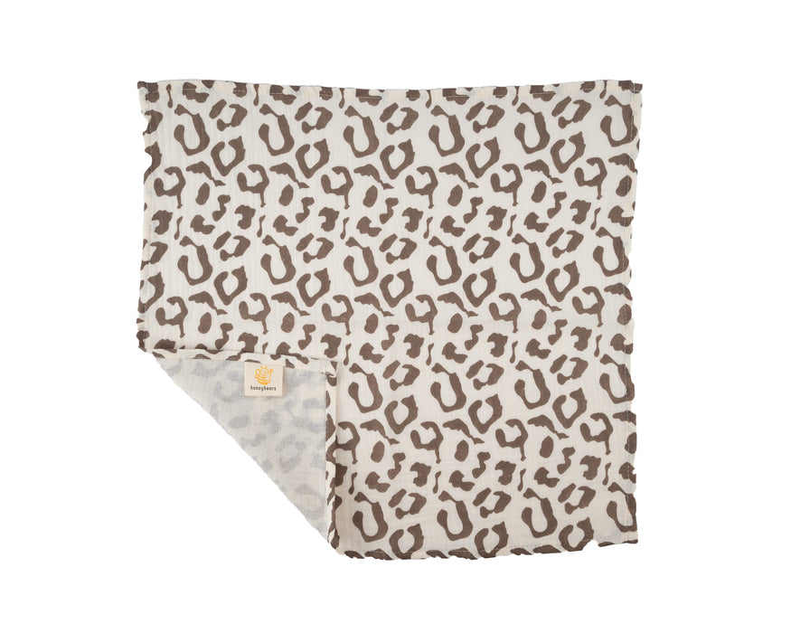 XXL Hydrofiele doek – Inbakerdoek – Panterprint – 120X120CM