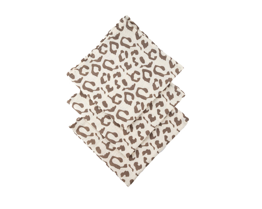 Honeybears hydrofiele doek - Panterprint - Set van 3 stuks - 60 X 60 CM