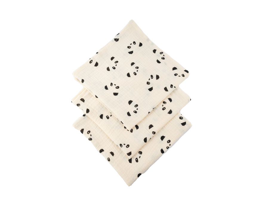 Honeybears hydrofiele doekjes - Panda's - Set van 3 stuks - 60 X 60 CM