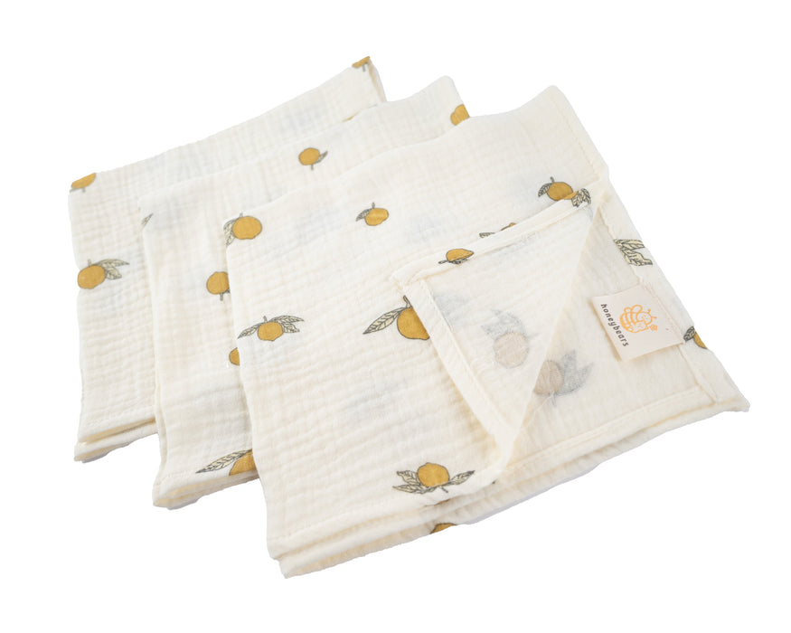 Hydrofiele doek - Set van 3 - Citroentjes - 40 X 38 CM