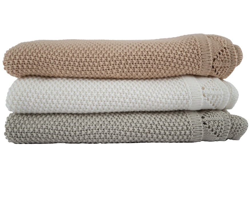 Wiegdekentje – 100% organisch katoen - Jongens/Meisjes - Grijs