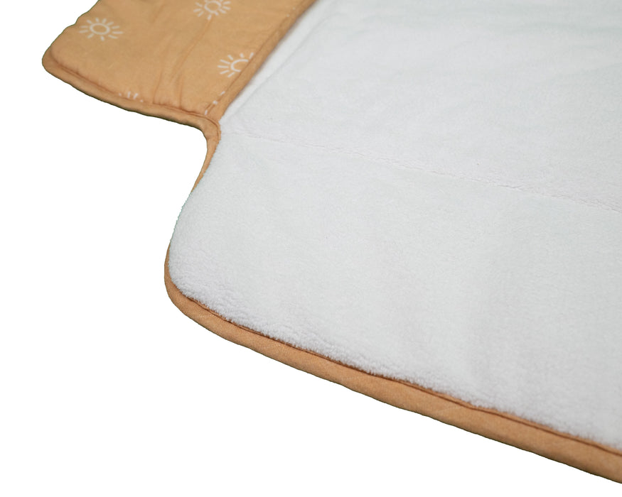 Verschoonmat voor onderweg – Verschoonmatje - Wasbaar – Okergeel – 70 x 50 cm