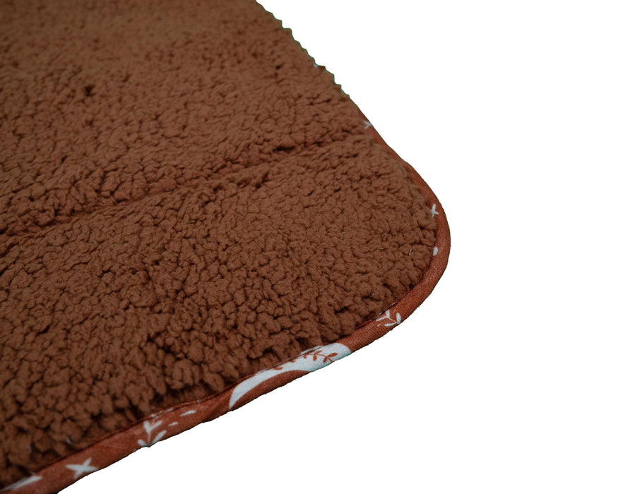 Verschoonmat voor onderweg – Verschoonmatje - Wasbaar – Bruin – 70 x 50 cm