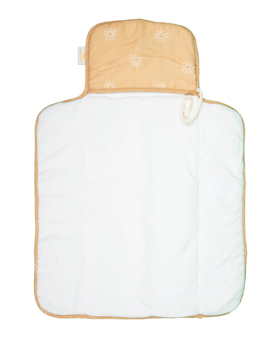 Verschoonmat voor onderweg – Verschoonmatje - Wasbaar – Okergeel – 70 x 50 cm