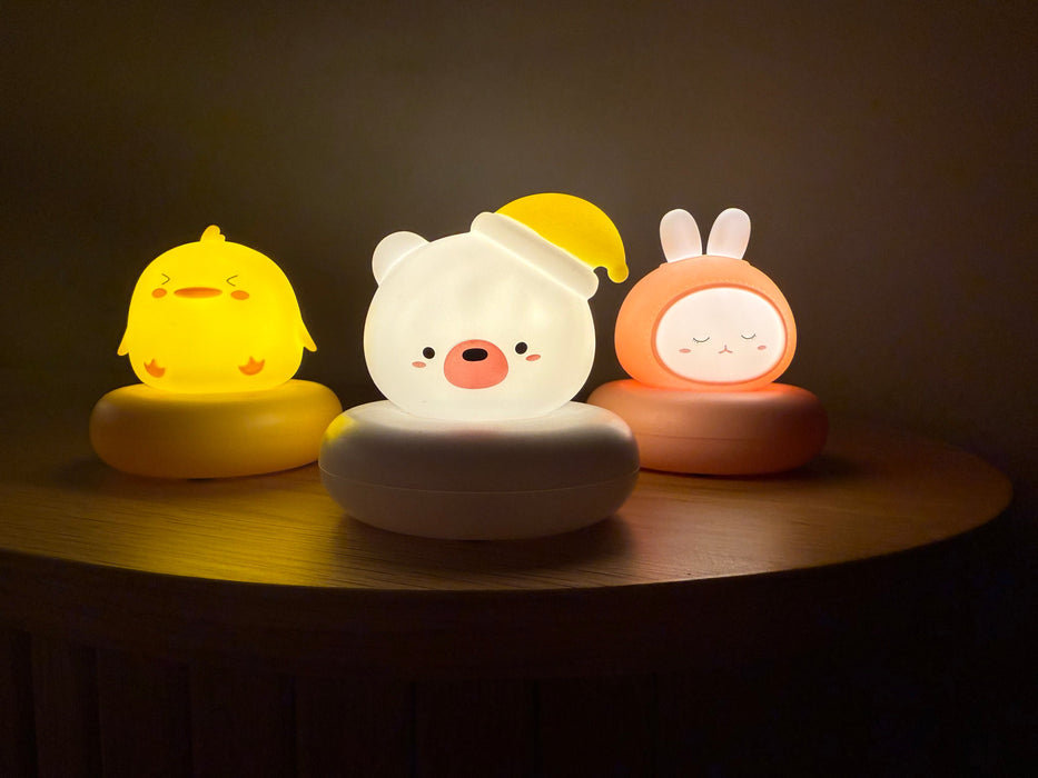 Oplaadbaar nachtlampje – Nachtlampje baby - Dimbaar Bedlampje - Draadloos kinder nacht lampje - Touch to dim- Kuiken