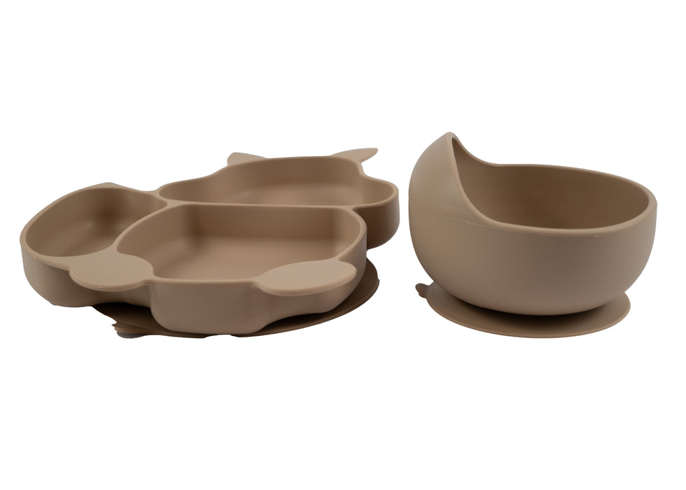 kinder servies beige kommetje detailfoto