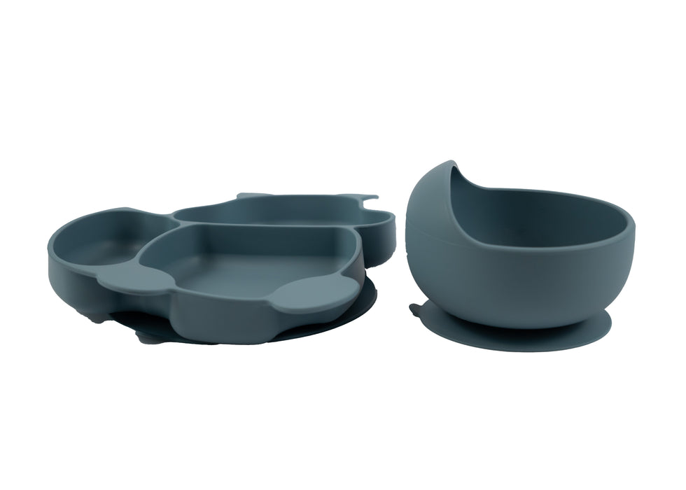 kinder servies blauw kommetje detailfoto