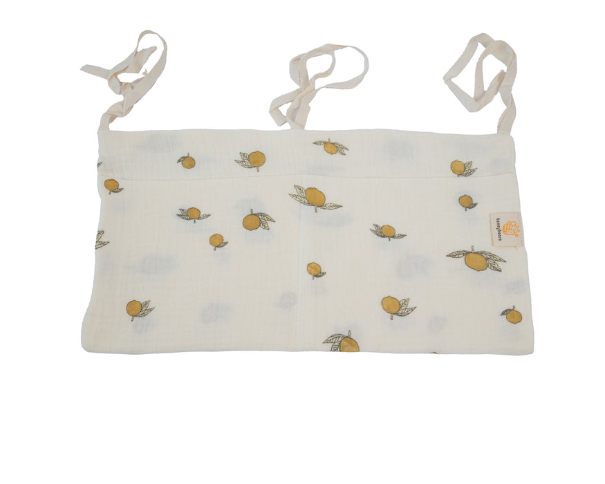 Honeybears box organizer baby - Box opbergzak – Box hangzak - Box opbergtas - Speelgoedzak - Opberg zak 100% organisch katoen - Citroentjes – 39 X 20 CM
