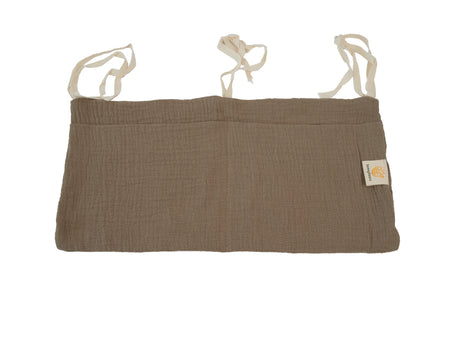 Honeybears box organizer baby - Box opbergzak – Box hangzak - Box opbergtas - Opberg zak 100% organisch katoen  - Bruin – 39 X 20 CM