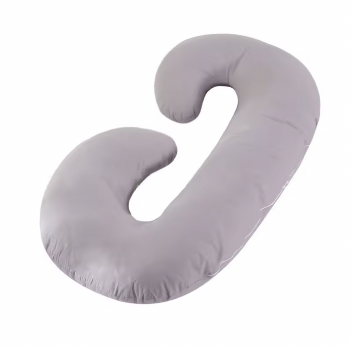Zwangerschapskussen XXL - C vorm - Voedingskussen grijs - 130 x 70cm