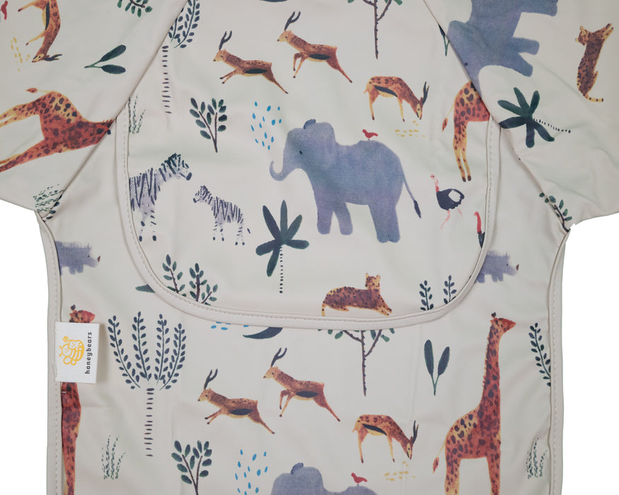 Slab met mouwen – Waterproof slabbetje met mouw – Jungle print