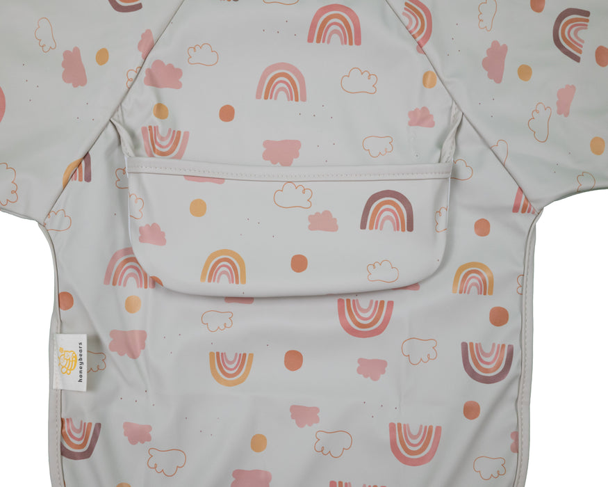 Honeybears Slab met mouwen – Waterproof slabbetje met mouw – Regenbogen