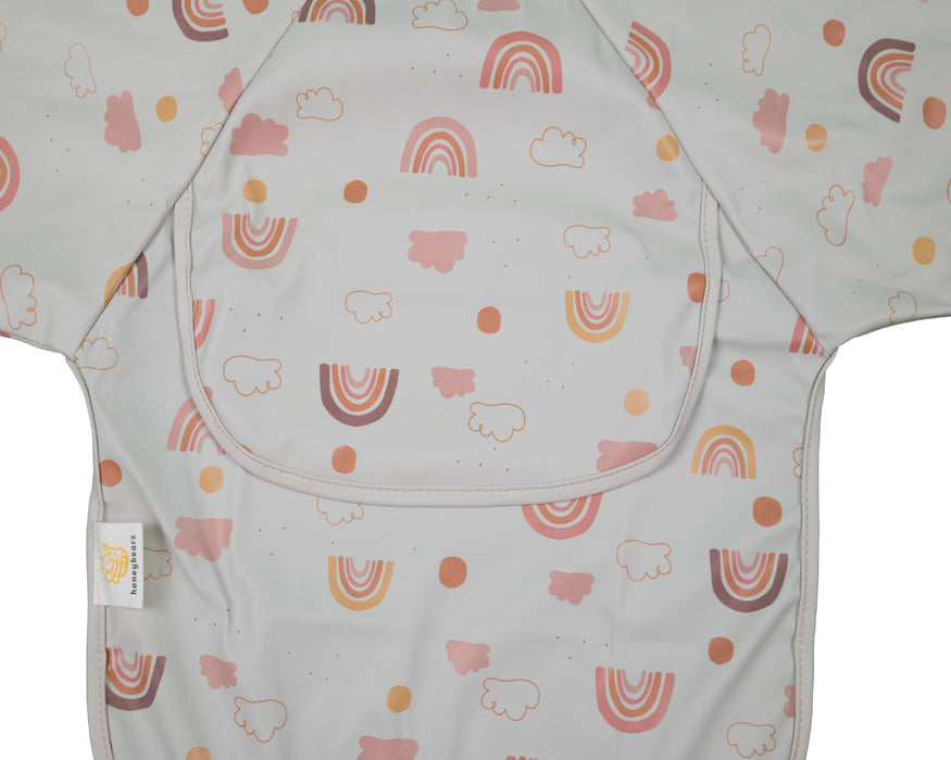 Honeybears Slab met mouwen – Waterproof slabbetje met mouw – Regenbogen