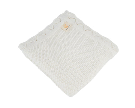 Wit wiegdieken 80 x 100 cm, organisch katoen