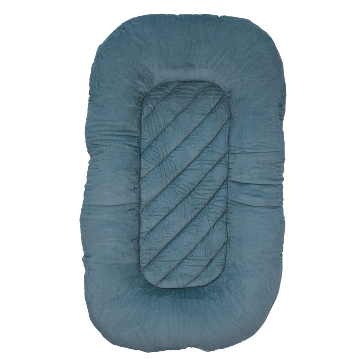 Babynestje – Zacht Babynest - Blauw, groen – 75 x 45 cm