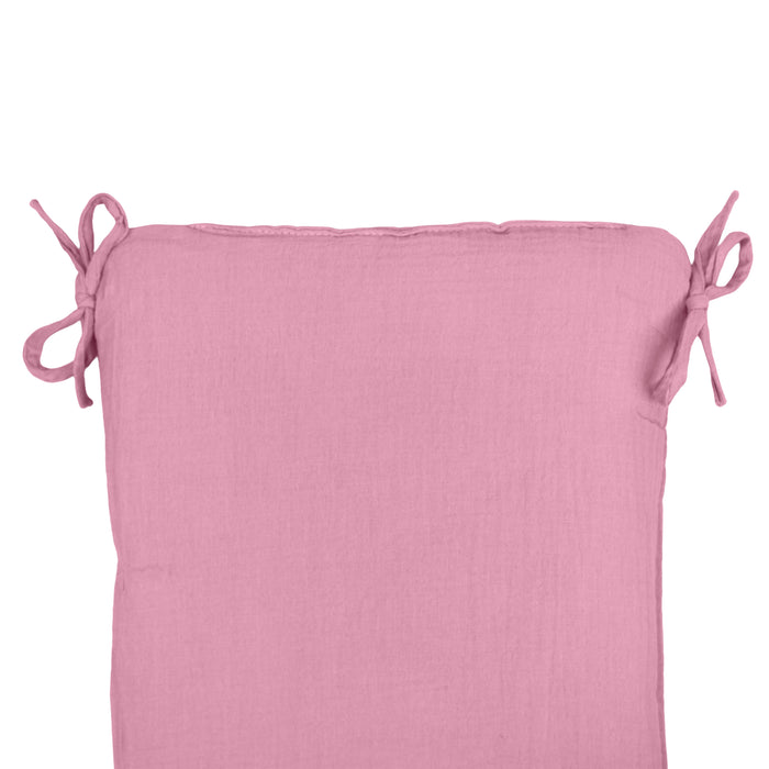 Baby Bedbumper – Box omrander – Hoofdbeschermer - Bedomrander ledikant – Bed omranderJongens/Meisjes – 180 x 30 cm - Rose