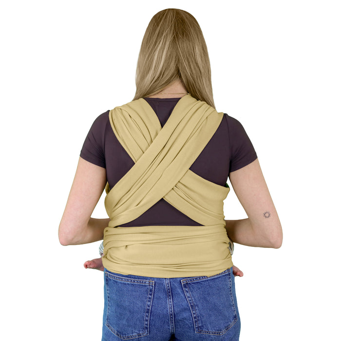 Ergonomische Draagdoek Lichtbruin – Baby carrier – Draagzak – Rekbare draagdoek tot 18 kg – Organisch katoen