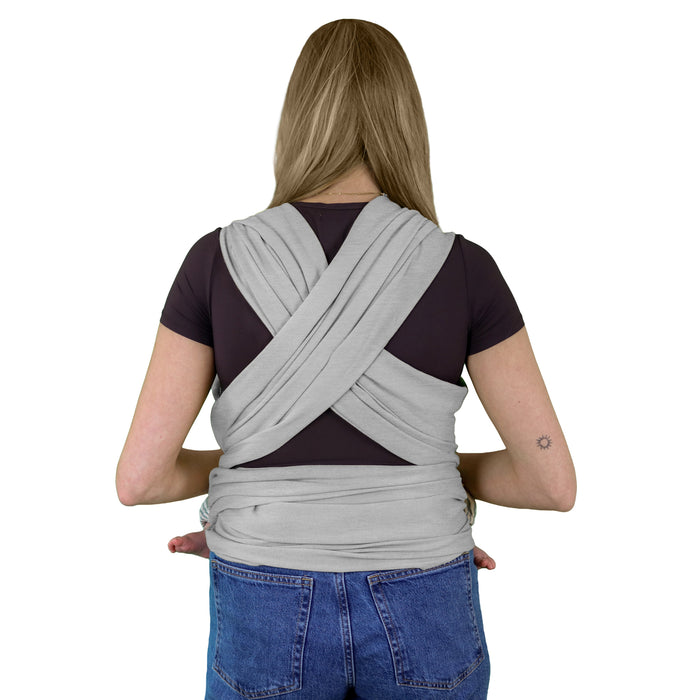 Ergonomische Draagdoek Lichgrijs – Baby carrier – Draagzak – Rekbare draagdoek tot 18 kg – Organisch katoen