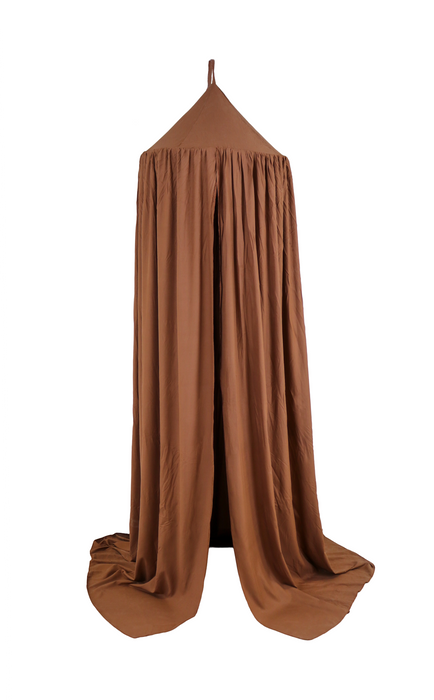 Mosquitera marrón de 270 cm - Mosquitera para bebé - Algodón - Poliéster - Dosel - Mosquitera infantil - Velo para bebé - Tienda de cuna