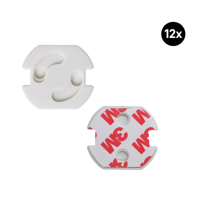 12 Stuks Stopcontactbeveiliging – Zeer sterke 3M Plakstrips – Veilig Stopcontact Afdekking – Kinderbeveiliging Stopcontact